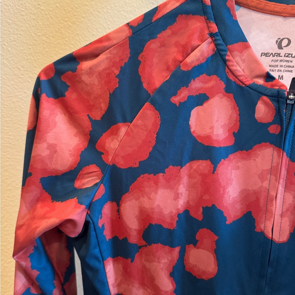 Pearl Izumi Women's long sleeve jersey Attack blue orange. Medium - Picture 2 of 8